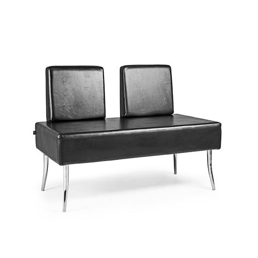 Sillon De Espera Diana 2 Puestos Color Negro Ng3