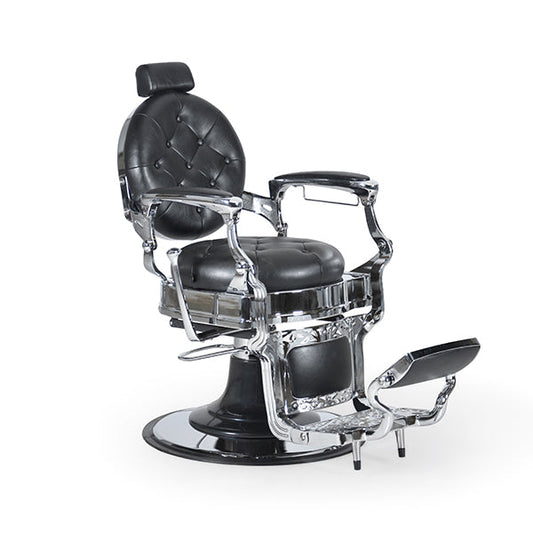 Sillon De Caballero Olimpo Negro (Estructura Cromada)