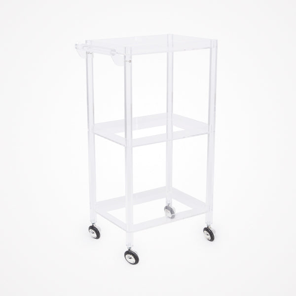Carrito Auxiliar Estética Zinnia Acrílico Transparente Italor