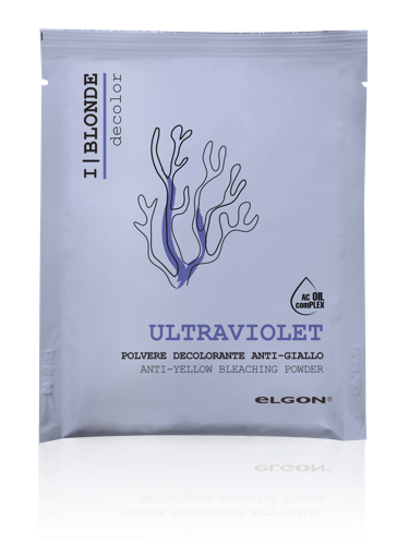 Polvo Decolorante Elgon Blueberry Bleach morado anti-amarillo 50g