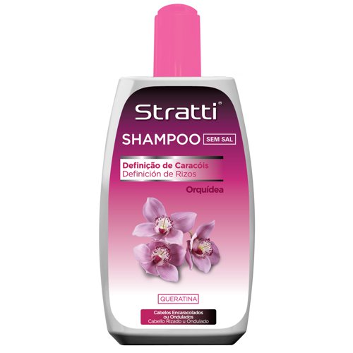 Champú Stratti Orquídea Rizos con Keratina sin sal 400ml