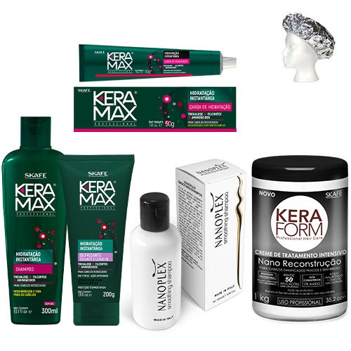 Pack Tratamiento Skafe Keramax Hidratación Nanoplex Alisado 6 productos