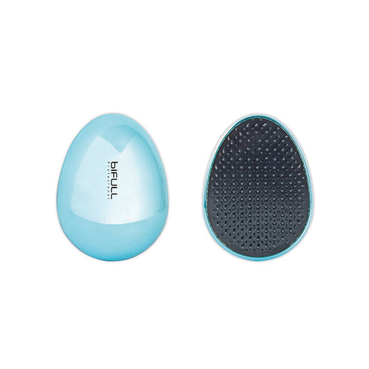 Cepillo Desenredante Mini Cromado Detangler Hair Egg Chrome Azul Bifull