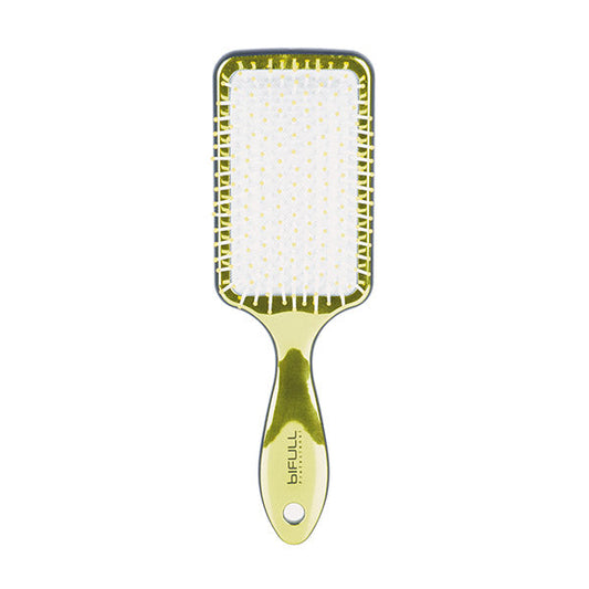 Cepillo Raqueta Metalizado 22Cm Racket Chrome Dorado Bifull