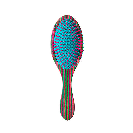 Cepillo Striped Wood Purple Ovalado Bifull