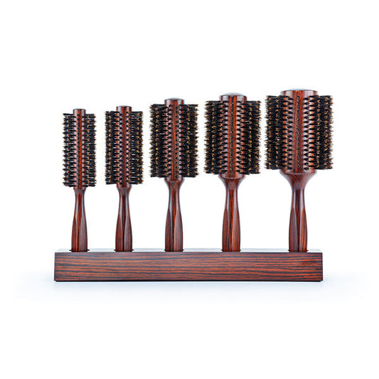 Expositor Cepillos Redondos Madera De Ebano Ebony Bifull (No Incluye Cepillos)