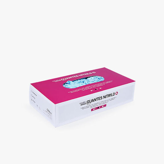 Guante Nitrilo Bifull 3,5 Gramos Color Azul Calidad Aql 1.5 - Talla M