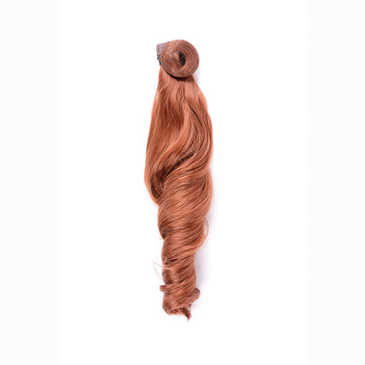 Coleta Rizada 50Cm Mod 30 Rubio Claro Dorado Cobrizo