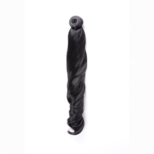 Coleta Rizada 50Cm Mod 1 Negro