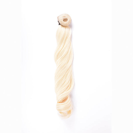 Coleta Rizada 50Cm Mod 613 Rubio Platino Natural