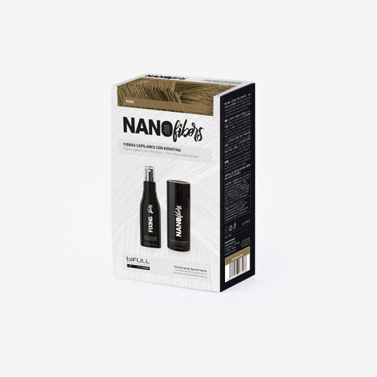 Nano Fibers Rubio Pack Fibra Capilar + Fijador