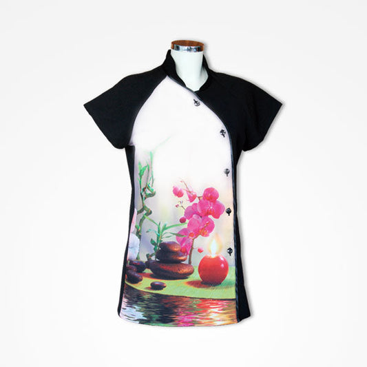 Chaqueta Con Mangas Negra Estampada Talla 38 Harmony Black Mod. 611
