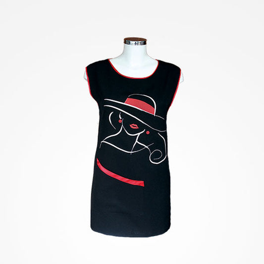 Chaqueta Roja Estampada Talla Única Ladylike  Mod.821 Negra