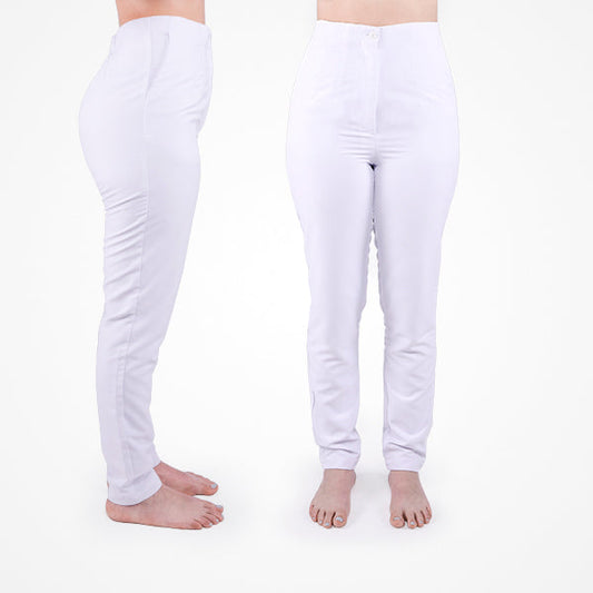 Pantalón Cintura Alta Blanco Antibacteriano Talla 38 Jorpal