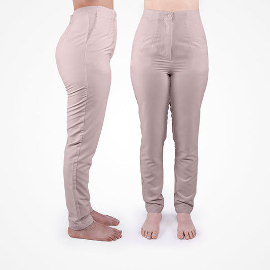 Pantalón Cintura Alta Beige Antibacteriano Talla 42 Jorpal