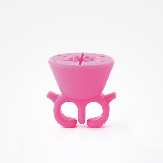 Anillo Soporte Para Botella De Esmalte Top Finger Fucsia Bifull