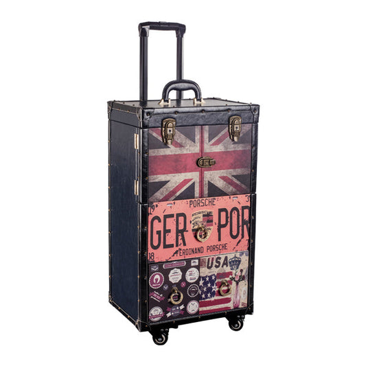 Carrito Peluqueria Con Asa Para Transporte Country Blue Bifull