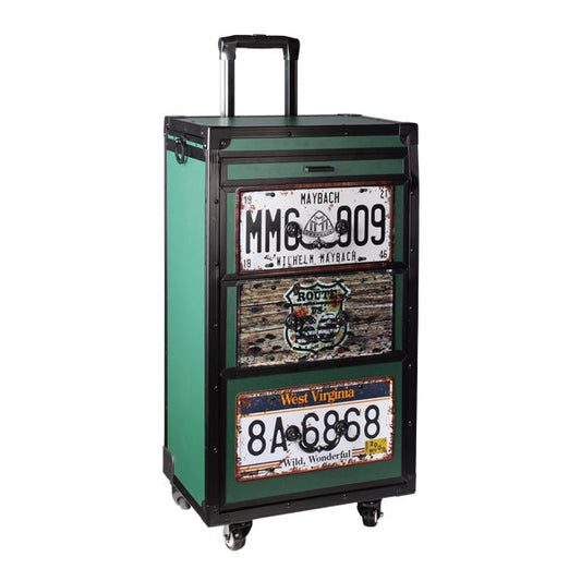 Carrito Peluqueria Con Asa Para Transporte Country Green Bifull