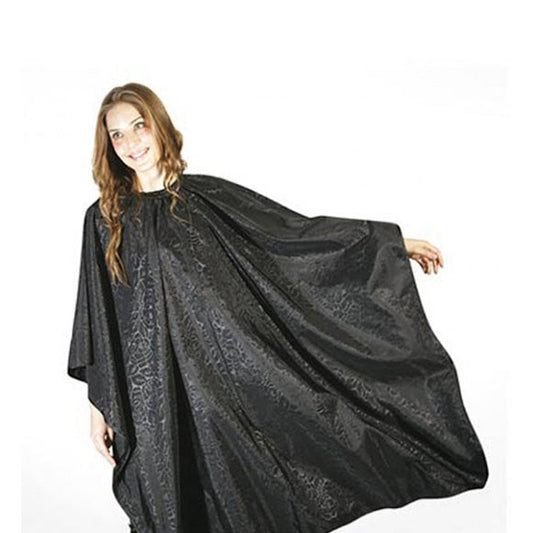 Capa De Corte Negra Decorada Con Motivo Hojas Cf12 Bifull Cierre Velcro Medidas 128X148Cm