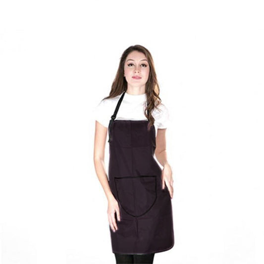 Delantal Negro Bifull Polyester + Pvc Medidas 66X78Cm