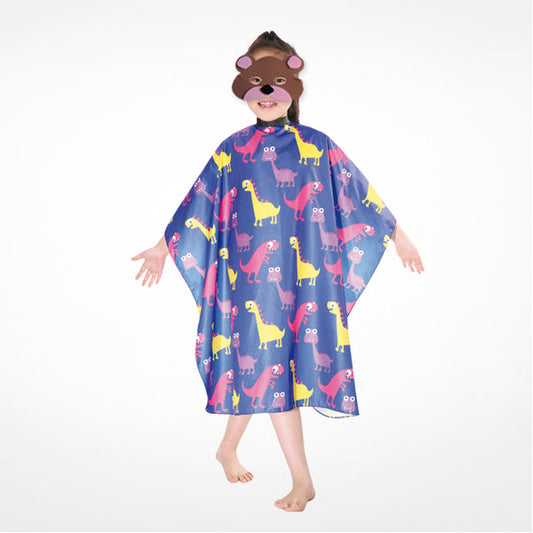 Capa De Corte Infantil Polyester 95X120Cm Dino Azul Bifull