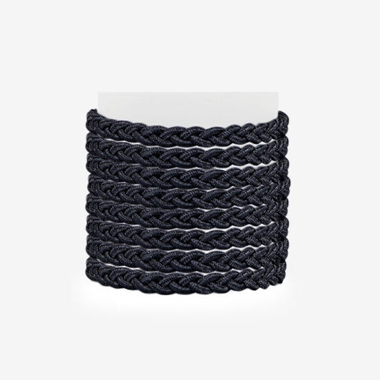 Coleteros Trenzados Negros 8 Unds Black Braided Scrunchies Bifull