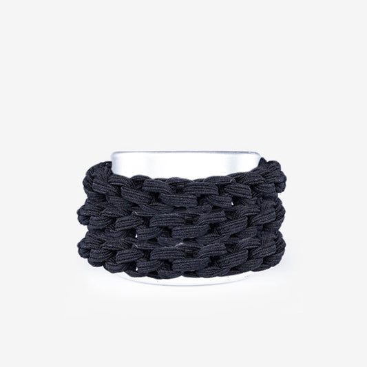 Coleteros Negros Trenzados Fuertes Strong Braided Scrunchies 3Und Bifull