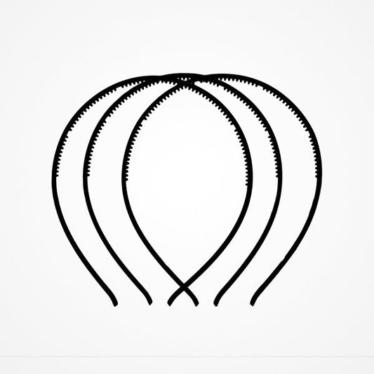 Set De Diademas Finas Negro 3 Unds Jet Alice Hairbands Bifull