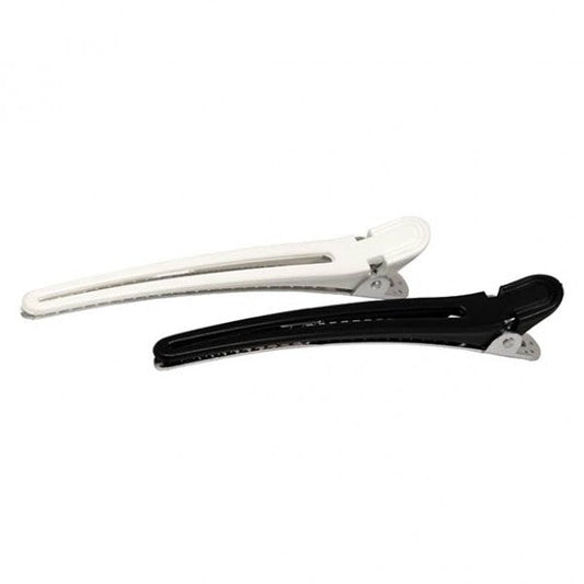 Pinzas Pato Aluminio  Blancas Y Negras 12 Und Bifull