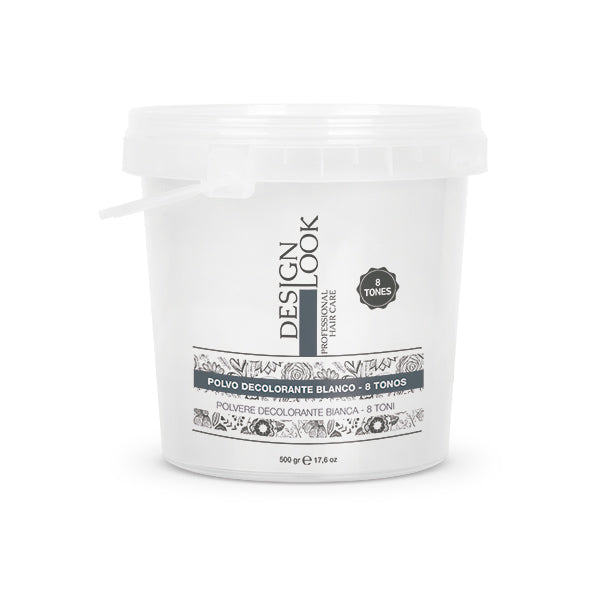 Polvo Decolorante 8 Tonos Blanco Vaso 500Gr Design Look