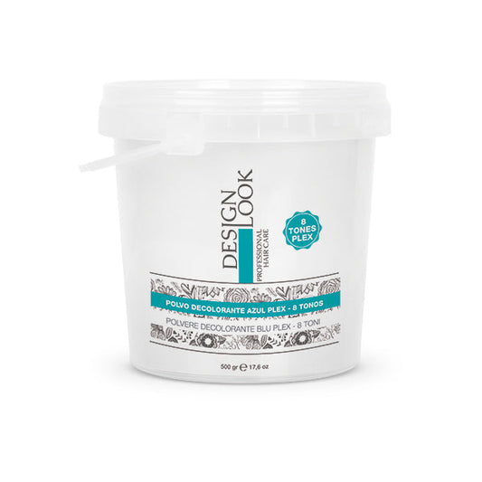Polvo Decolorante Azul Con Plex 8 Tonos Vaso 500Gr Design Look