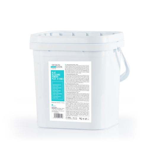 Polvo Decolorante Azul Con Plex 8 Tonos Pack 3Kg (6 Bolsas * 500Gr)  Design Look