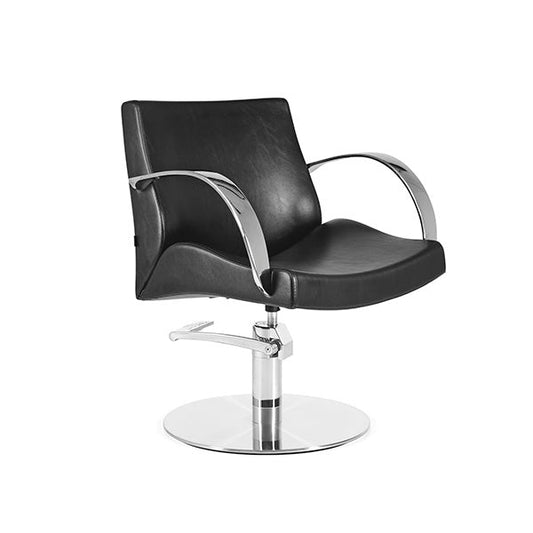 Sillón Drogon Negro Ng3 Pie Redondo Acero Inox P29 Y B.Hid B90