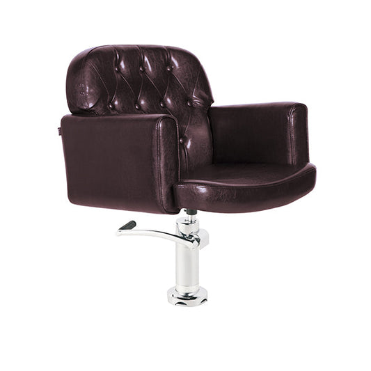 Sillón Andros Negro Vintage Con Bomba Fijacion A Suelo B50