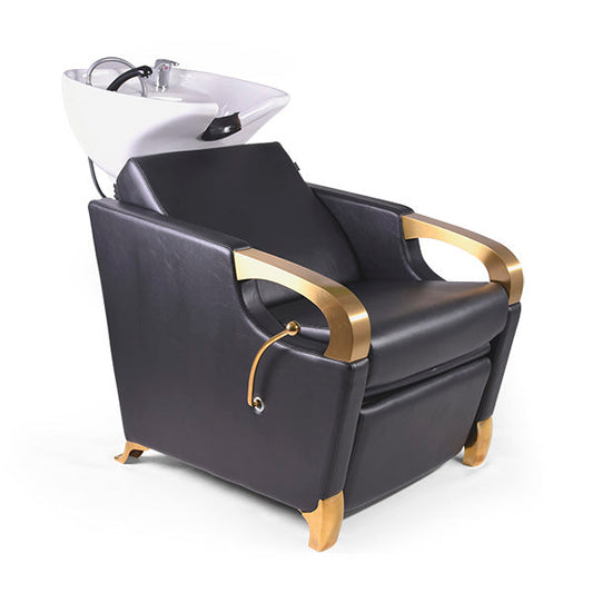 Lavacabezas Gold Negro Ng3 Con Ceramica Blanca Y Sistema Antigoteo Gr101A