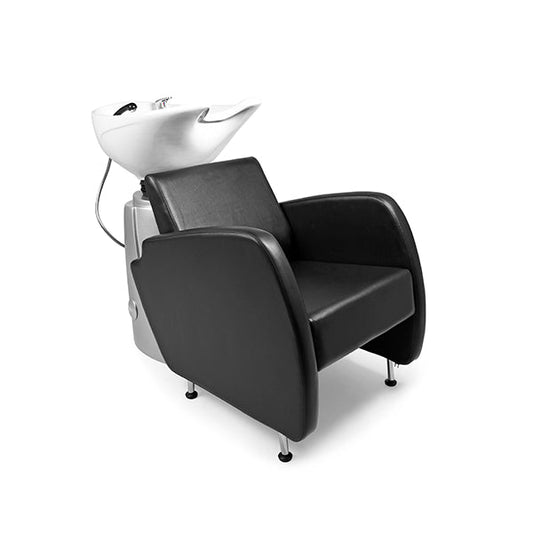 Lavacabezas Saturno Gris 1 Pto. Poza Honda Blanca + Sillon Afrodita Negro Ng3