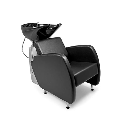 Lavacabezas Saturno Gris 1 Pto. Poza Honda Negra + Sillon Afrodita Negro Ng3