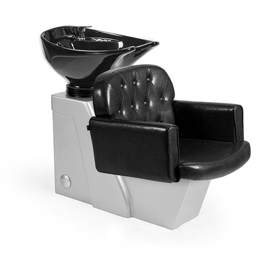 Lavacabezas Andros Negro Vintage 1 Pto Poza Honda Negra (Mueble Venus Gris)