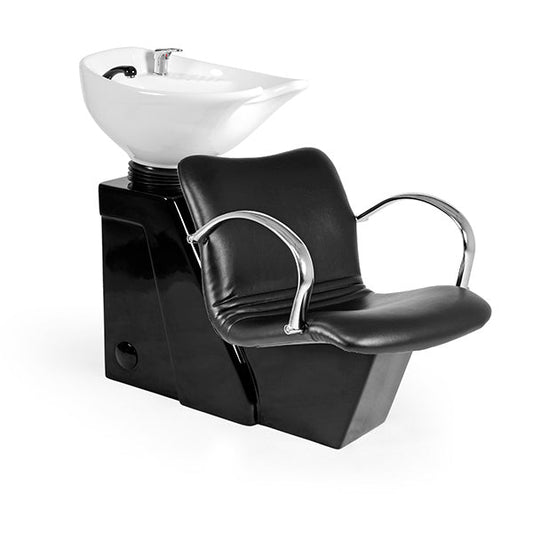 Lavacabezas Delia Negro Ng3 1 Pto Poza Honda Blanca (Mueble Venus Negro)