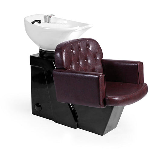 Lavacabezas Andros Marron Vintage 1 Pto Poza Honda Blanca (Mueble Venus Negro)