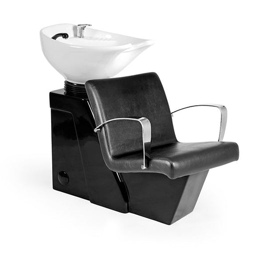 Lavacabezas Stela Negro Ng3 1 Pto Poza Honda Blanca (Mueble Venus Negro)