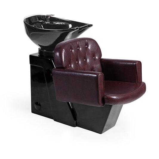 Lavacabezas Andros Marron Vintage 1 Pto Poza Honda Negra (Mueble Venus Negro)