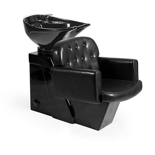 Lavacabezas Andros Negro Vintage 1 Pto Poza Honda Negra (Mueble Venus Negro)