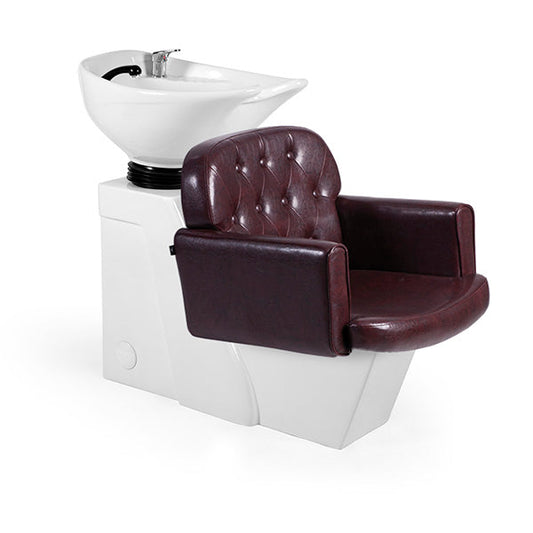 Lavacabezas Andros Marron Vintage 1 Pto Poza Honda Blanca (Mueble Venus Blanco)