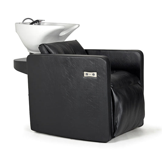 Lavacabezas Draco Negro Ng3 Con Reclinacion Electrica (Ceramica Adonis Blanca Y Sistema Antigoteo Gr