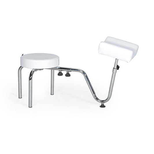 Taburete Pedicura Blanco Romero Con Reposapies