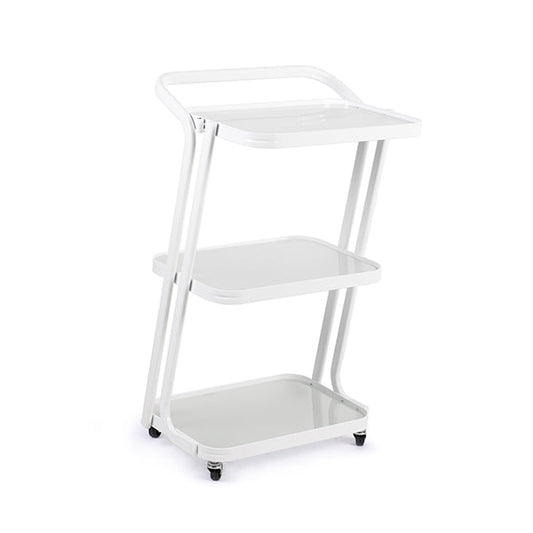 Carrito Auxiliar 3 Estantes Clavel (Estantes De Cristal)