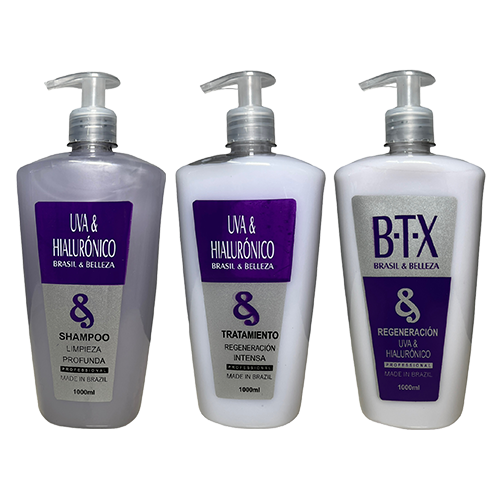 Kit Alisado y Botox B&B Uva y Hialurónico 3 productos