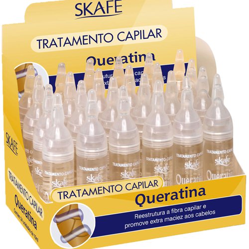 Kit Ampolla Monodosis Skafe Queratina Brasileña 24x10ml