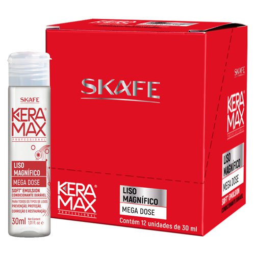 Kit Ampolla Megadosis Skafe Keramax Liso Magnífico 12x30ml